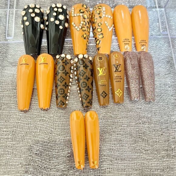 Fall press-on nails- classy and stylish- full set - Picture 3 of 11